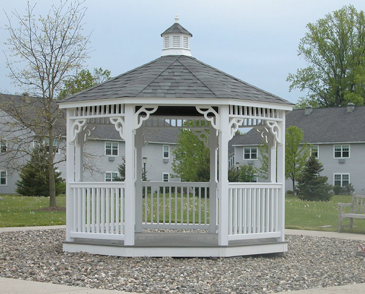 Majestic Octagon Vinyl Garden Gazebo Country Lane Amish Built 47