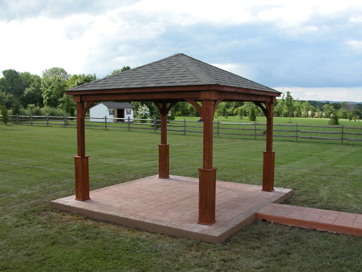 pressure treated patio pavilion