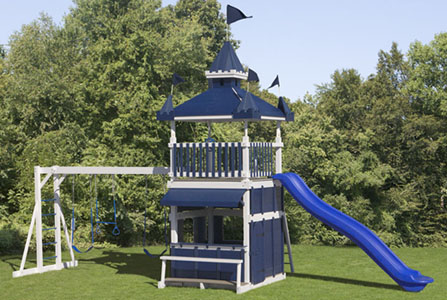 Amish Built All Pvc Vinyl Swingsets With Finished Interiors