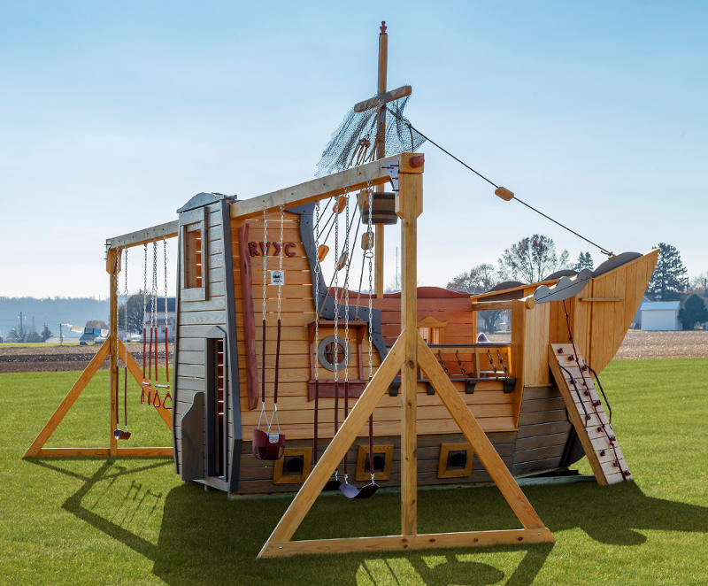 pirate ship swing set