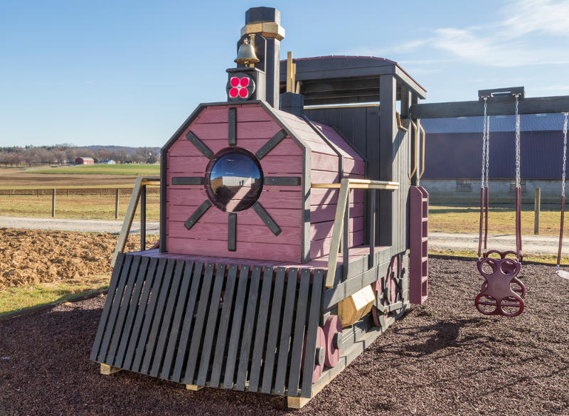 steam train swingset