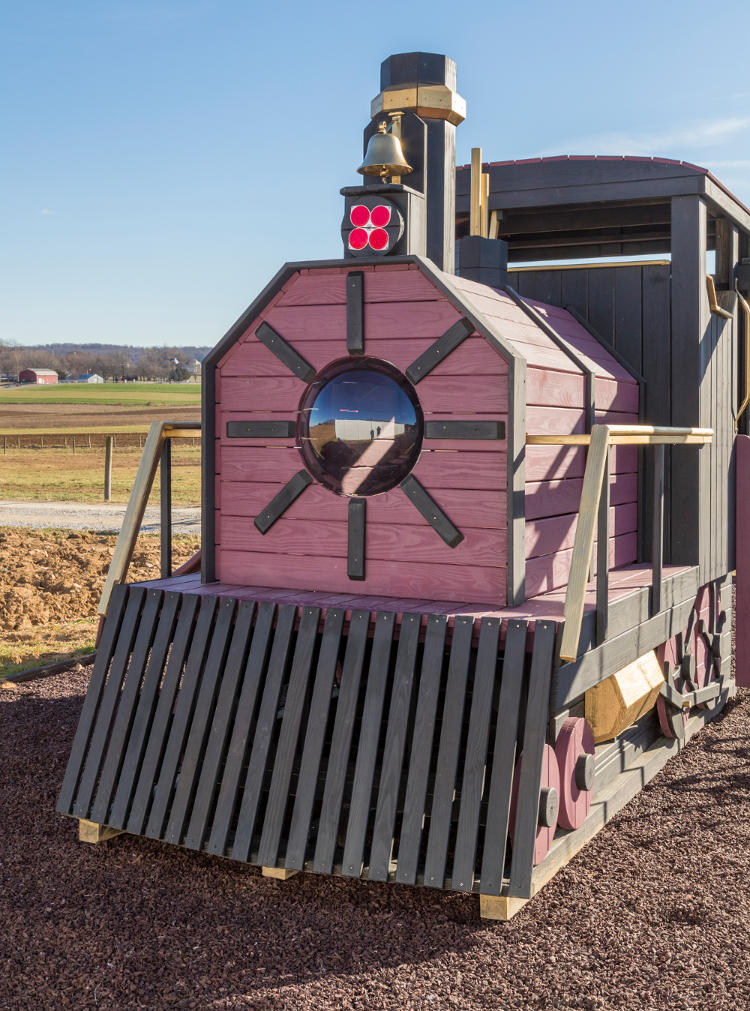 steam train swingset