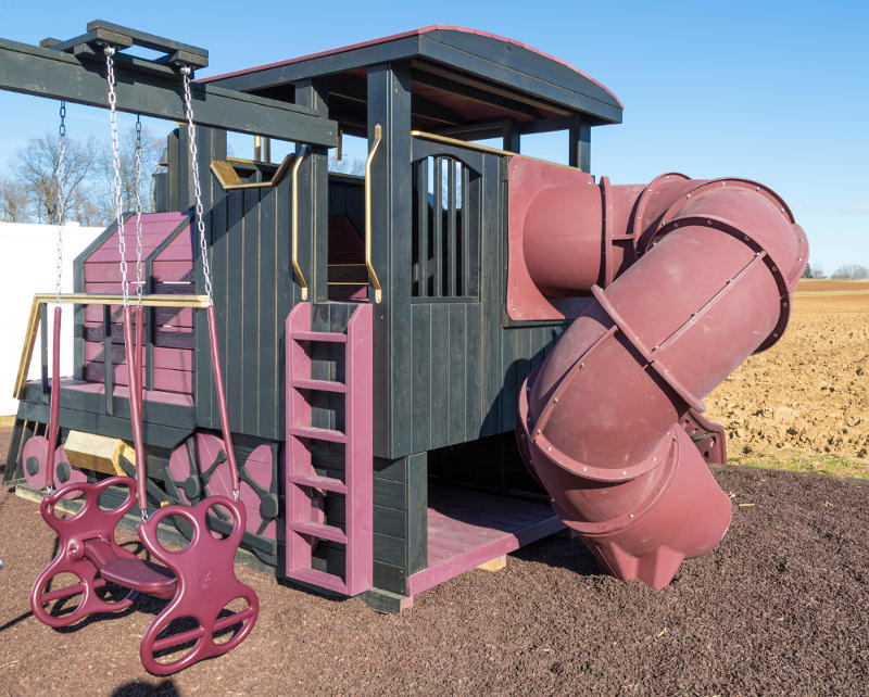 steam train swingset