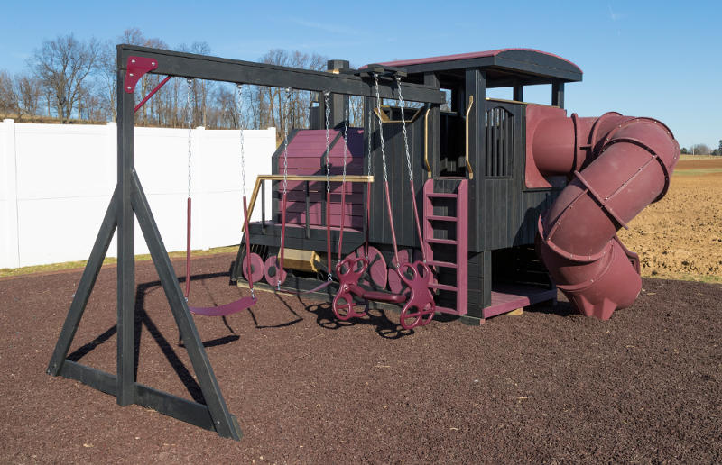 steam train swingset