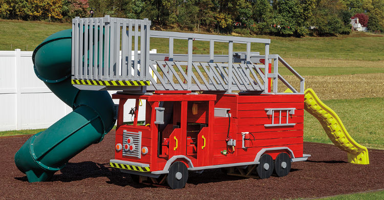 fire truck swing set