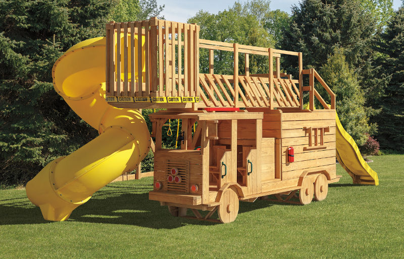 fire truck swing set