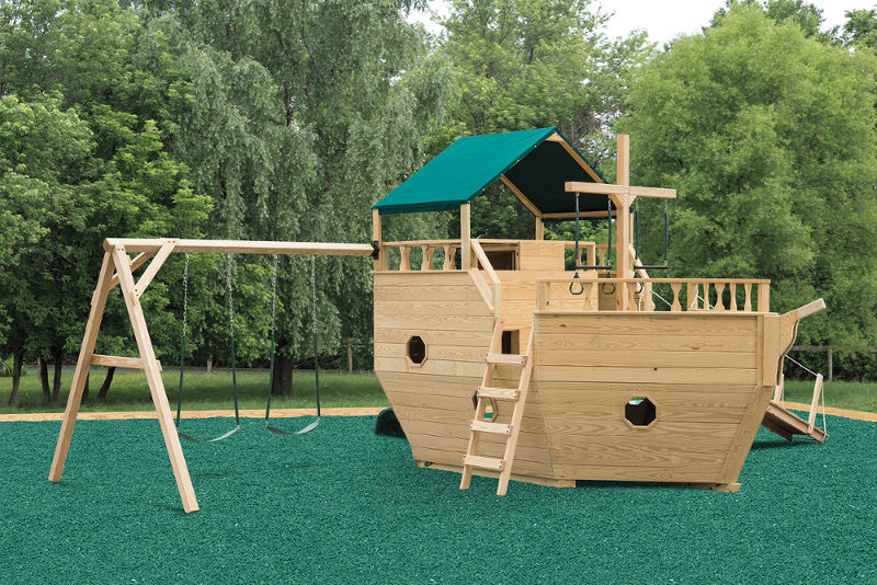 wooden boat playset