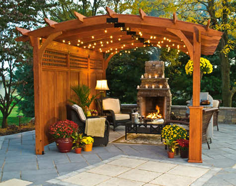 Outdoor Patio and Garden Shade Pergola Country Lane Woodworking Amish Built