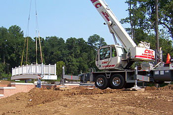 vinyl footbridge installation