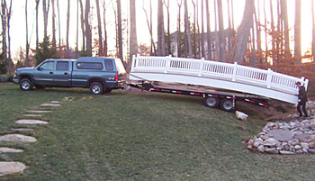 vinyl footbridge installation