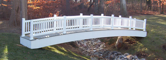 vinyl footbridge installation