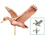 flying duck weathervane