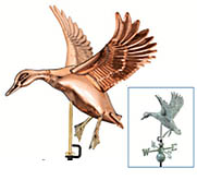 flying duck weathervane