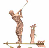 golfer weathervane