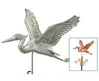 blue heron weather vane