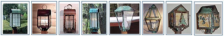 copper post lamps