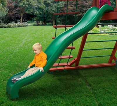 swing set with tube slide