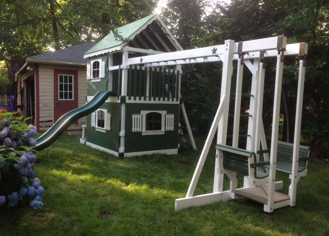 Amish Custom Built Swingset Swingsets Playhouse Playgrounds