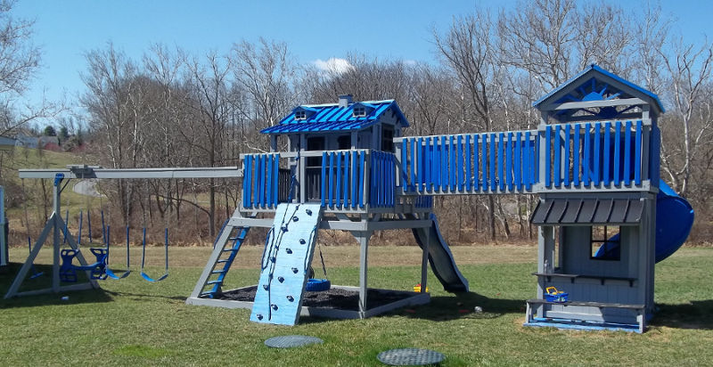 Kinzer Amish Built A10 Playhouse Swingsets Playgrounds